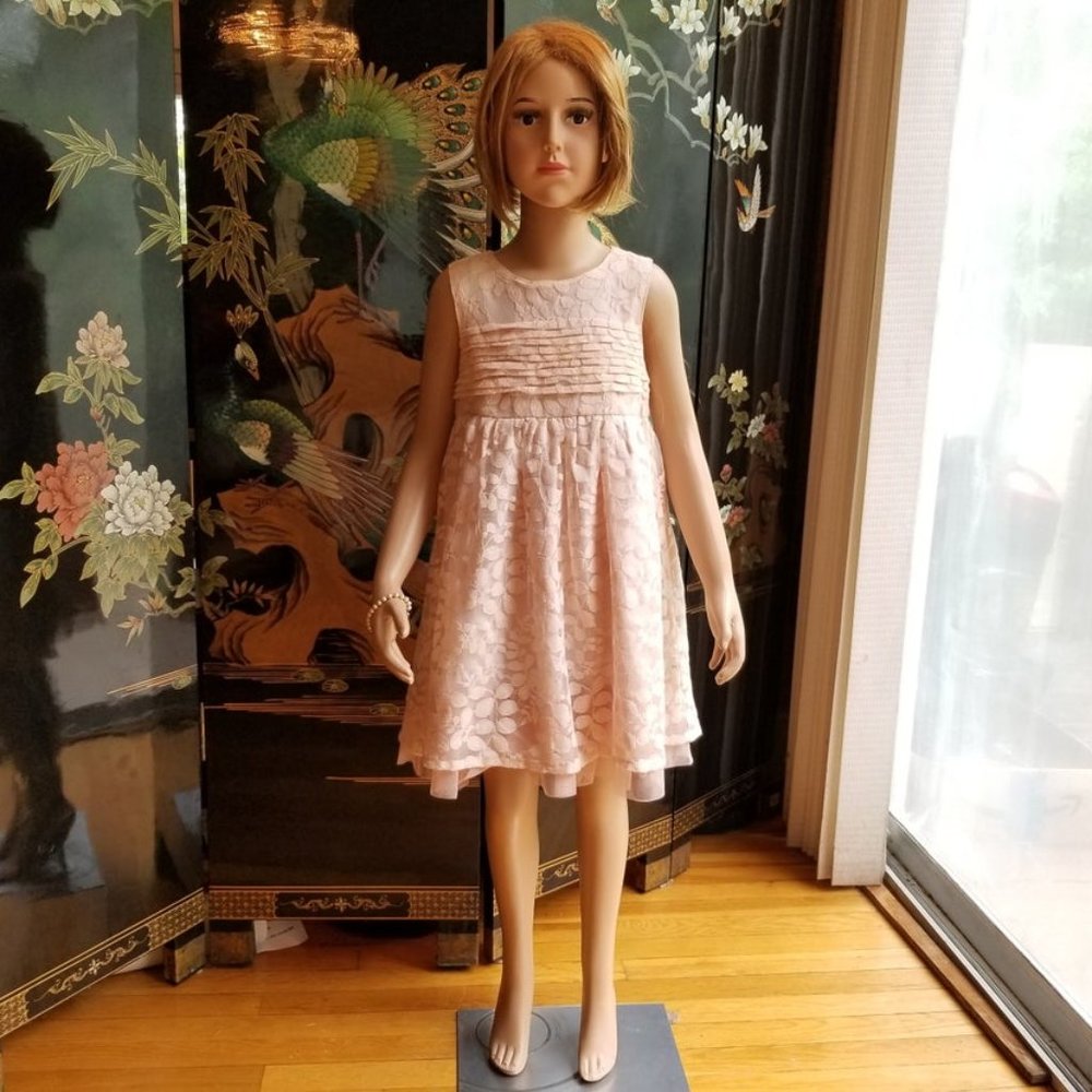Sweet Size 6 Solid Pink Sleeveless Dress